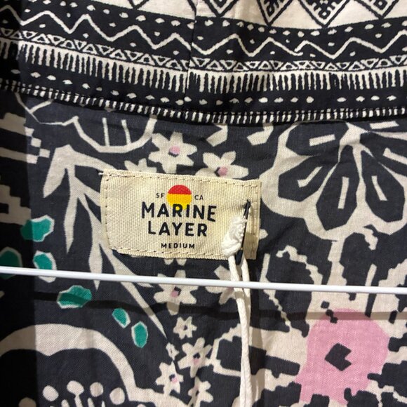 NWT Marine Layer‎ Black Floral Coverup - Women's M - Picture 10 of 12